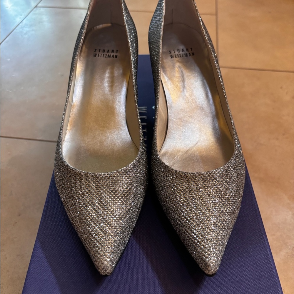 Stuart Weitzman Silver Heels Elegant Pumps